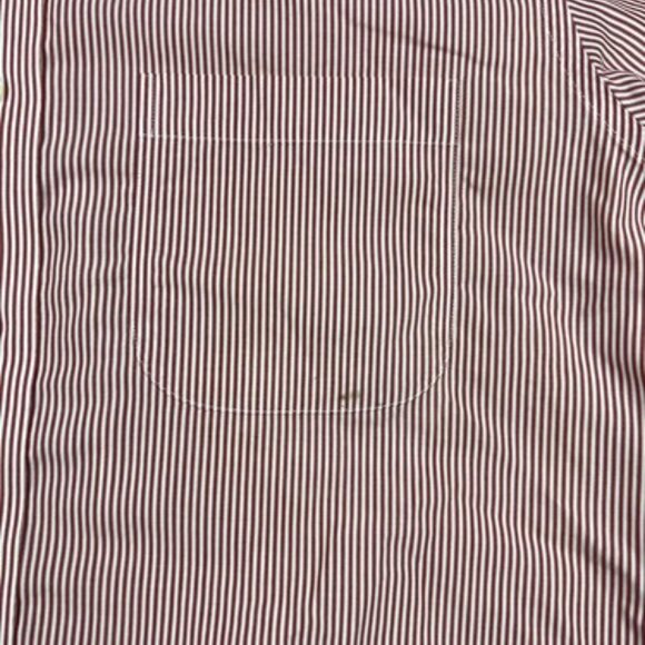 Brooks Brothers 346 Men's 15 - 2/3  Button Up Long Sleeve Red White Stripe Shirt - Picture 6 of 8